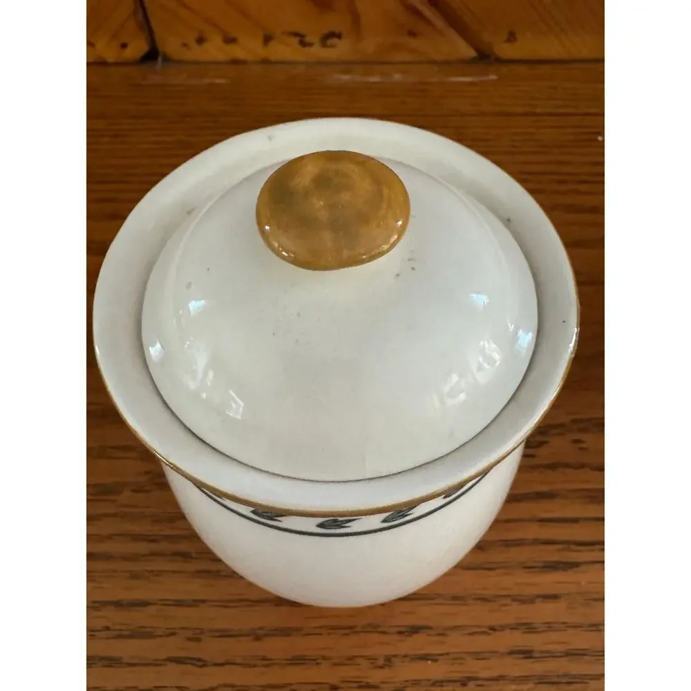 Vintage 1982 M Kamenstein Floral Ceramic Canister Cottagecore Kitchen Farmhouse
